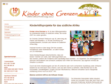 Tablet Screenshot of kinder-ohne-grenzen.org